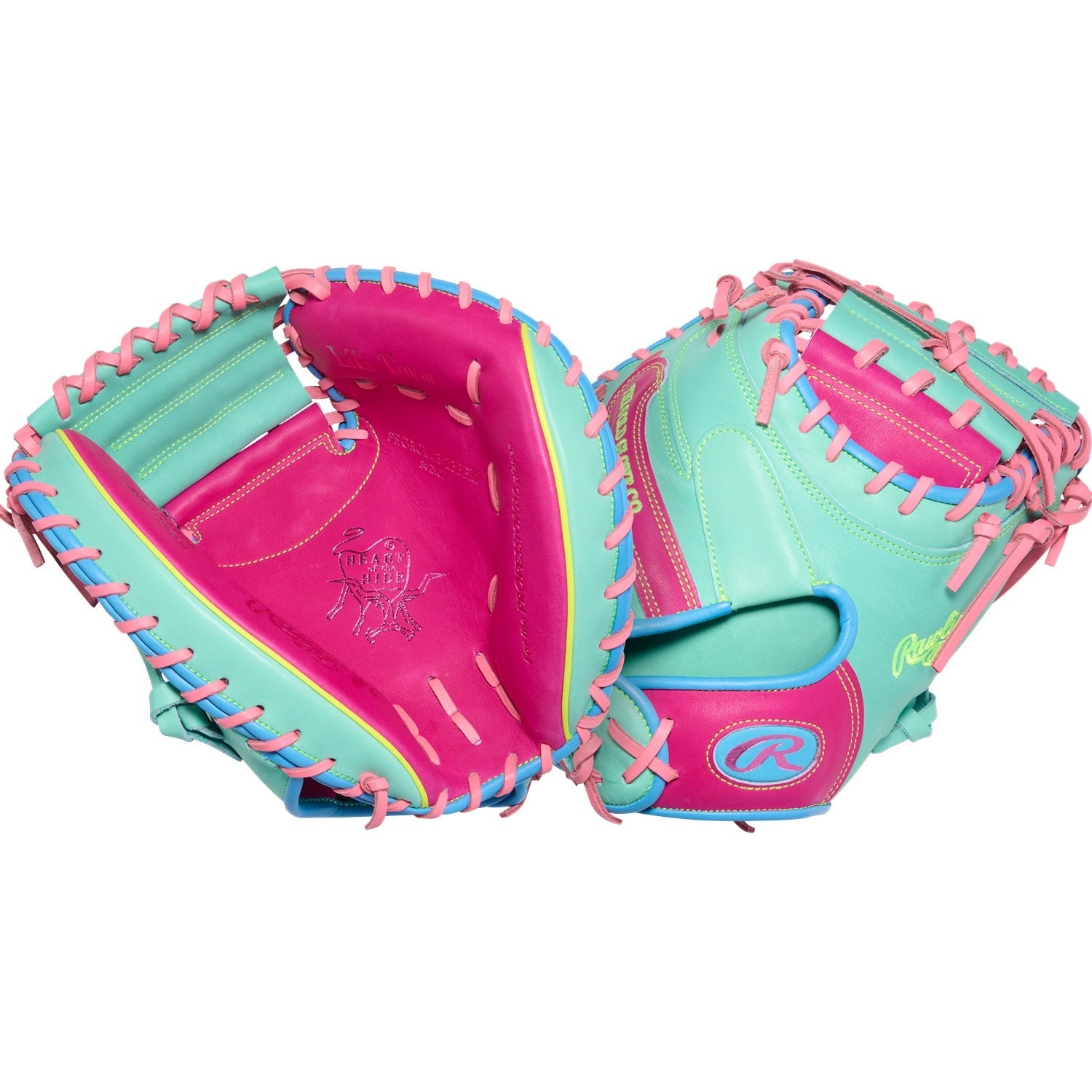 Color Baseball Mit Rawlings HOH Color Sync 10 Berry Mint 34-Inch Catcher’s Mitt