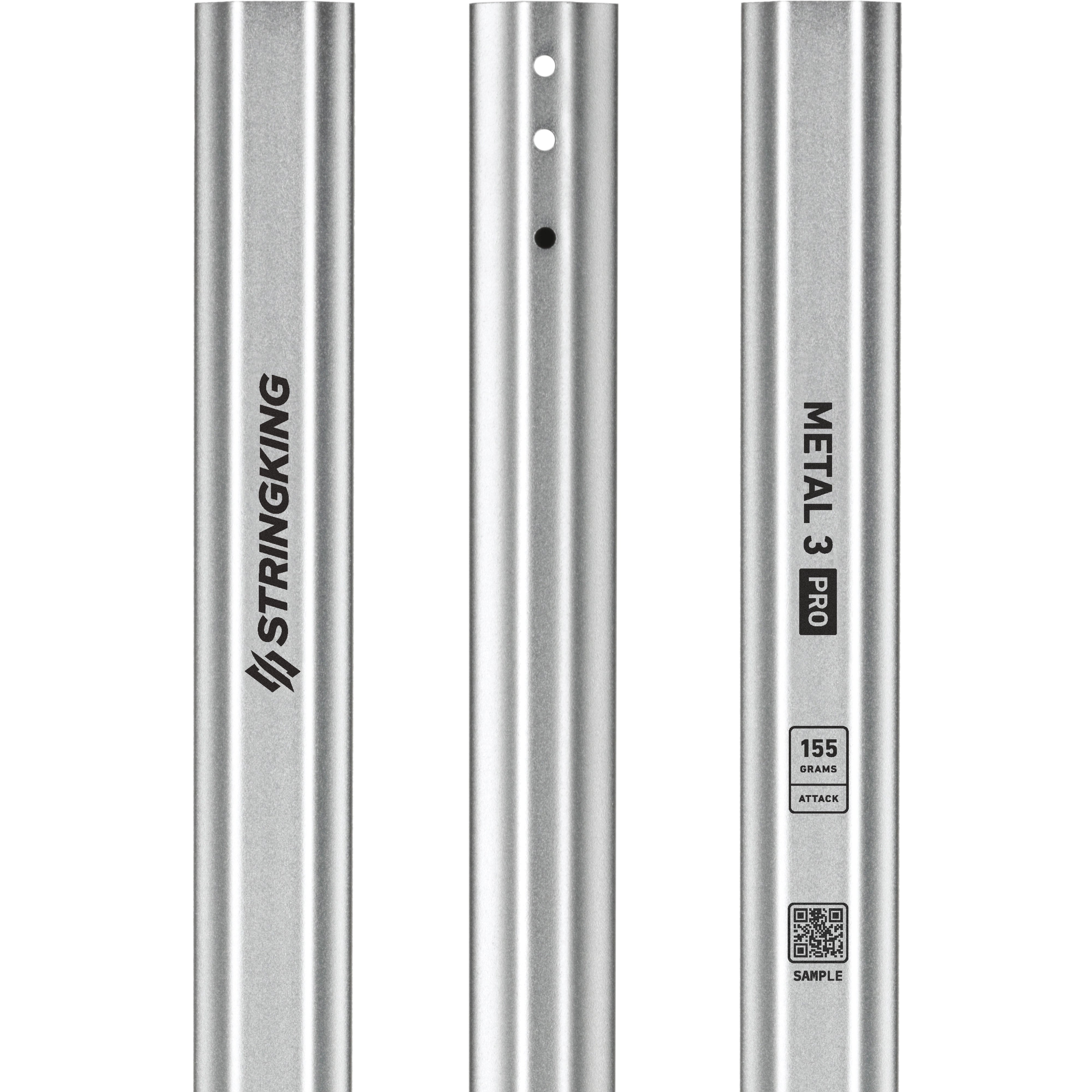 STRINGKING Lacrosse Metal 3 Pro Attack Shaft Silver ( 155 Grams )