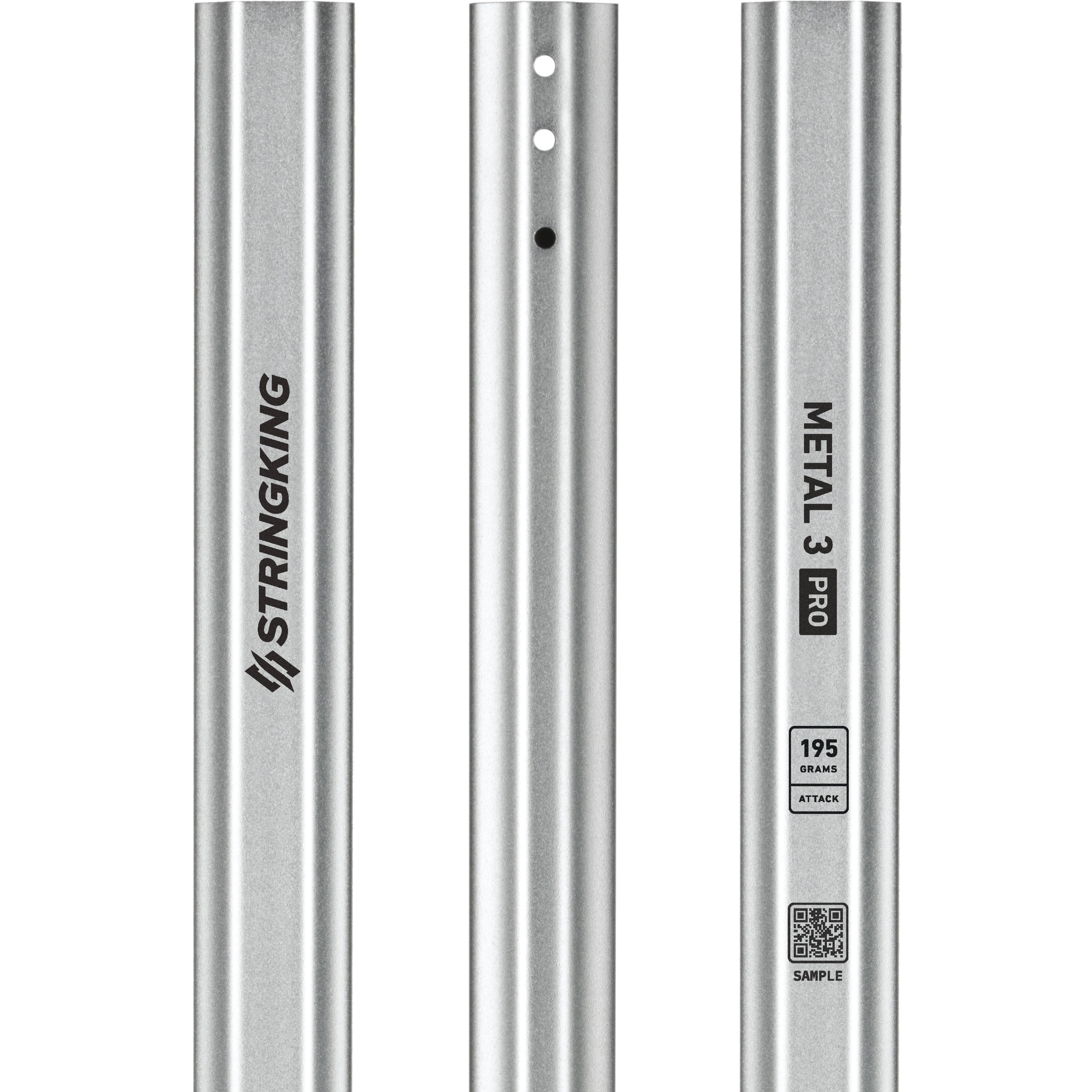 STRINGKING Lacrosse Metal 3 Pro Attack Shaft Silver ( 195 Grams )