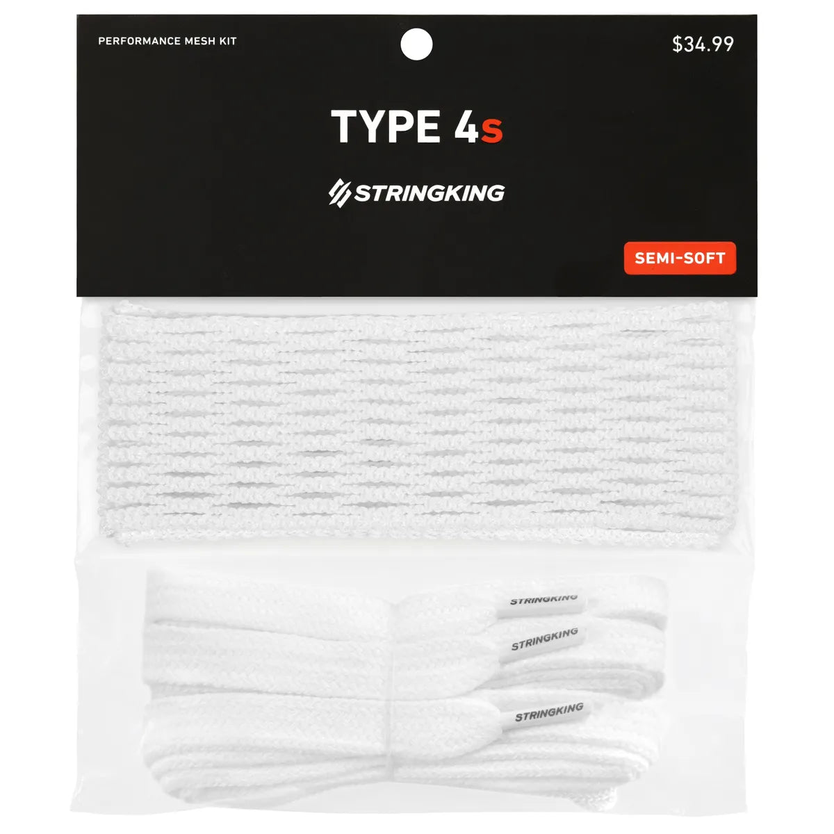 STRINGKING Lacrosse Type 4S White Mesh Kit